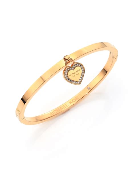 michael kors gold heart bangle|Michael Kors bangle sale.